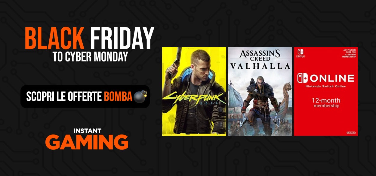 Le offerte bomba del Black Friday di Instant Gaming valide solo per oggi