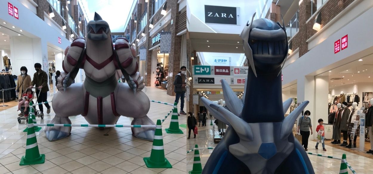 Avvistate le statue di Dialga e Palkia in Giappone Sinnoh confirmed
