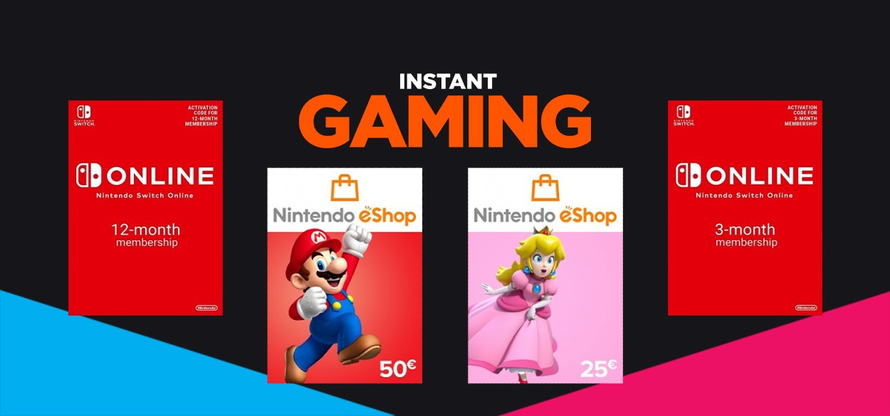 Instant Gaming: abbonamenti Nintendo Switch Online ed eShop Card a un prezzo scontato