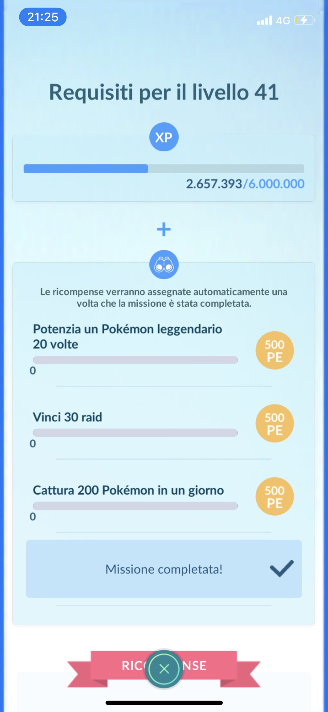 Livello 41 Pokémon GO