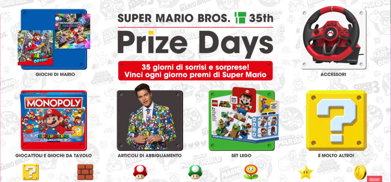 Nintendo mette in palio tanti premi a tema Super Mario