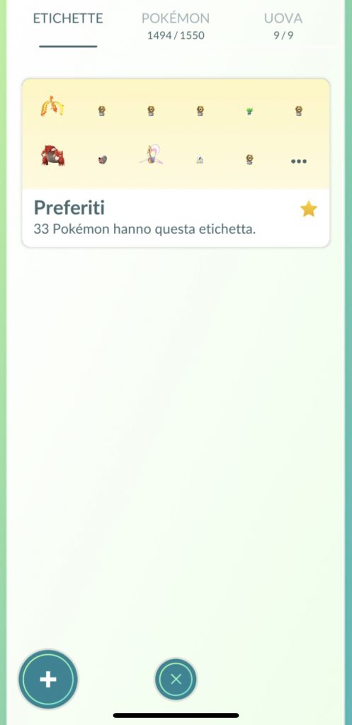 Etichette Pokémon GO