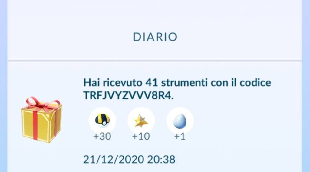 Pokémon GO codice Fortunuovo