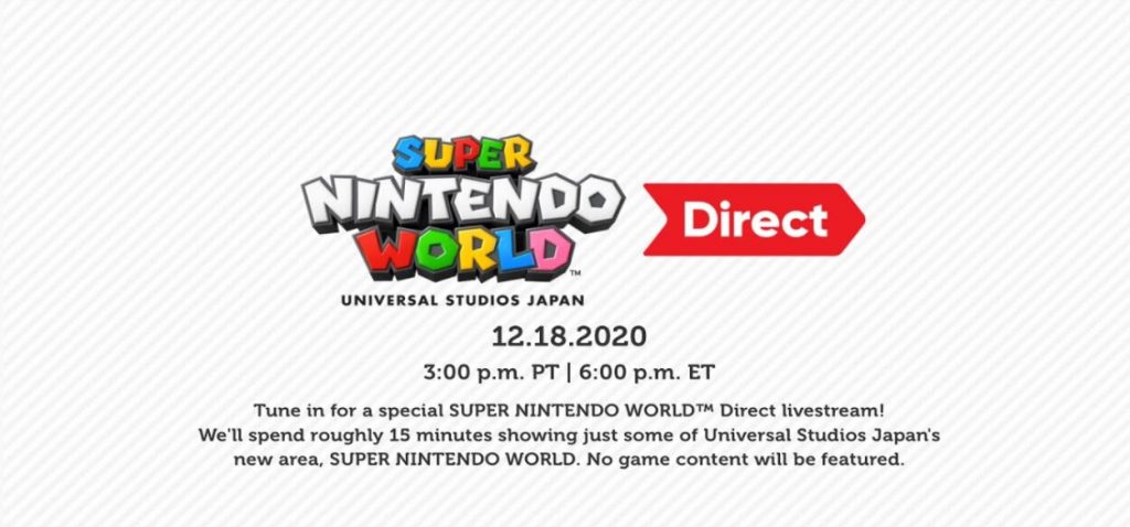 Super Nintendo World Direct