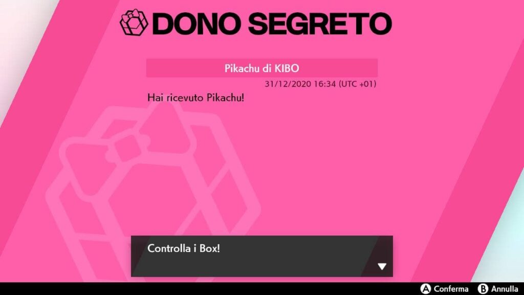 distribuzione Pikachu KIBO dono segreto