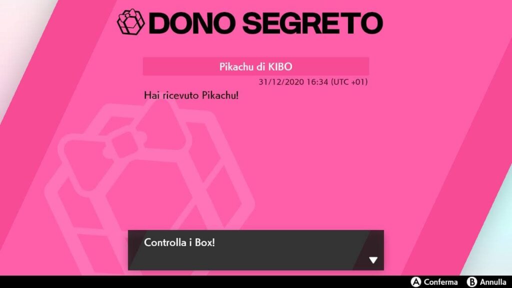 distribuzione Pikachu KIBO dono segreto