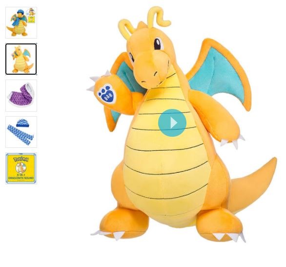 dragonite build-a-bear accessori