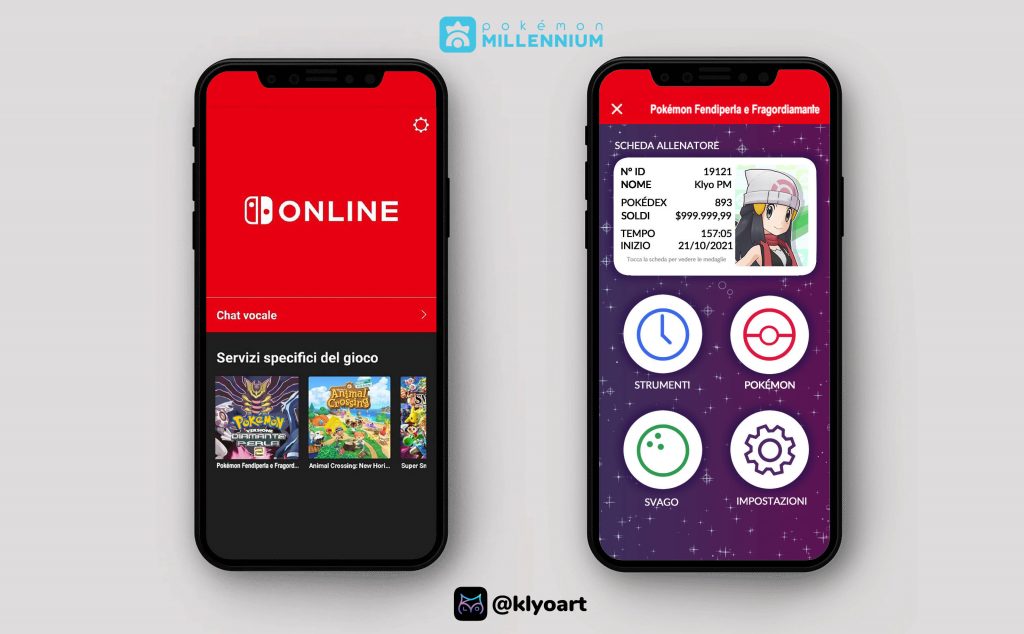 PokéKron app menù remake sinnoh