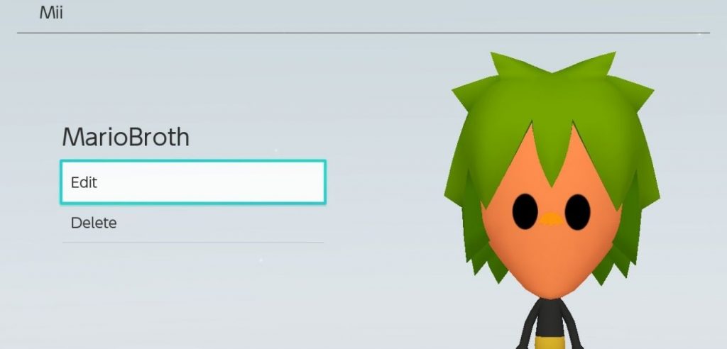 Mii Nintendo Switch