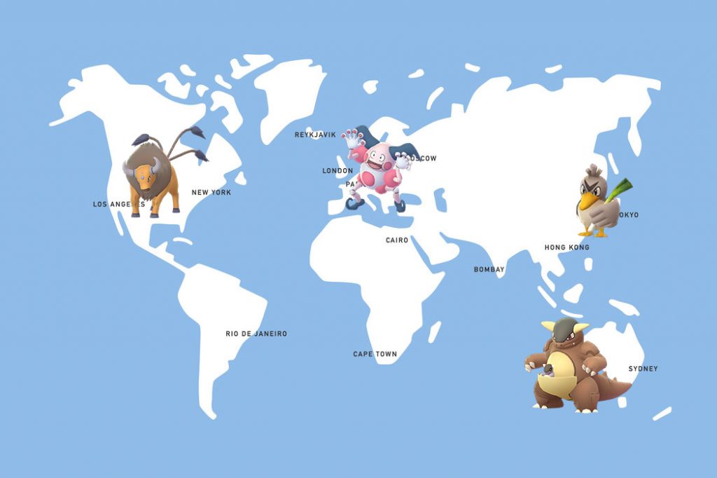 Mr. Mime, Kangaskhan, Farfetch'd e Tauros raid Pokémon GO