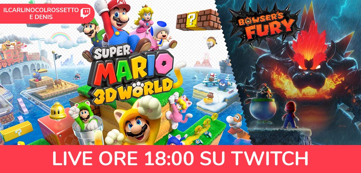 GAMEPLAY di Super Mario 3D World + Bowser's Fury alle 18:00 su Twitch!