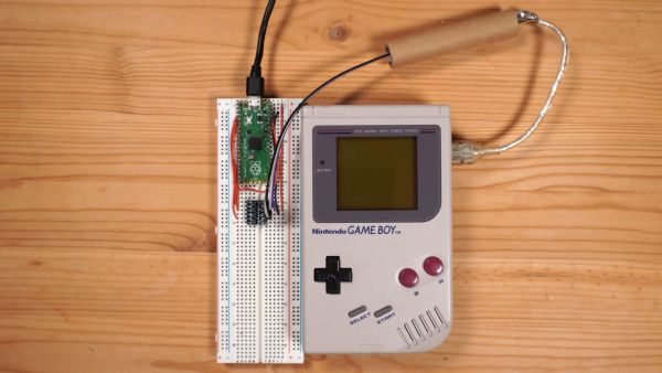 Game Boy collegato al Raspberry Pi Pico