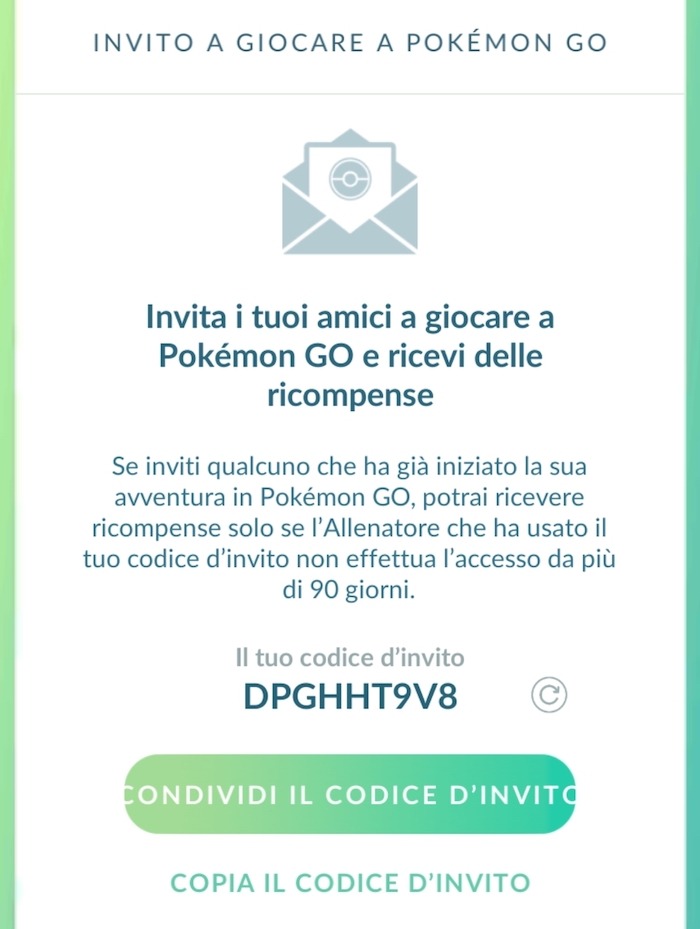 Inviti Pokémon GO