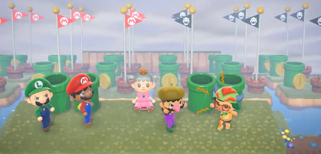 Tante idee per sfruttare i nuovi arredi di Super Mario in Animal Crossing