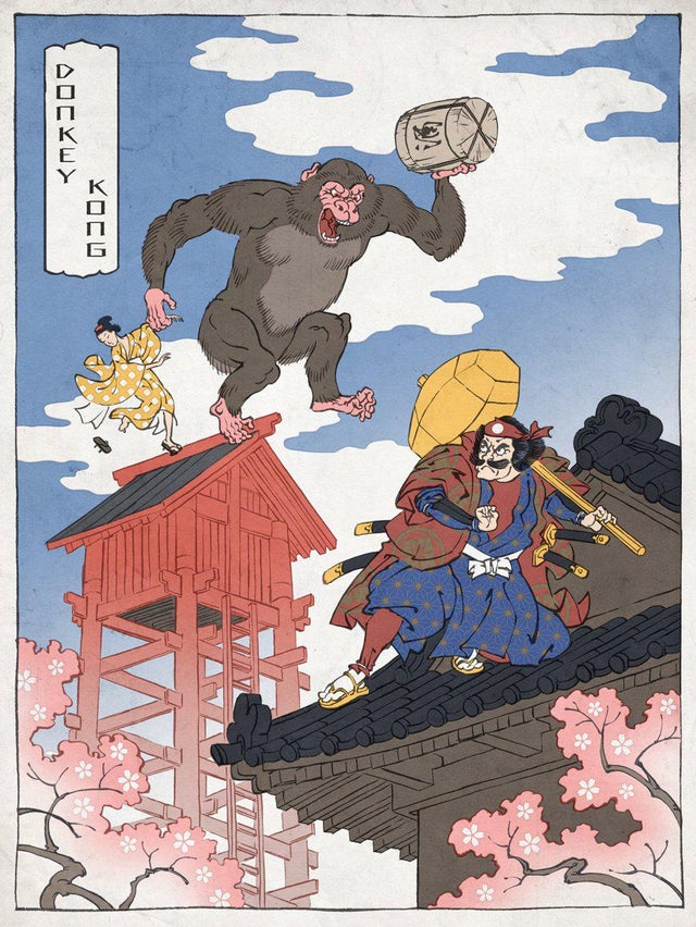 Donkey Kong stile Ukiyo-e