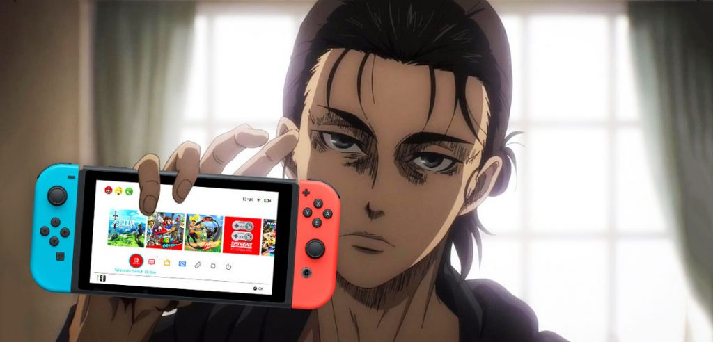montaggio Nintendo Switch attacco dei giganti