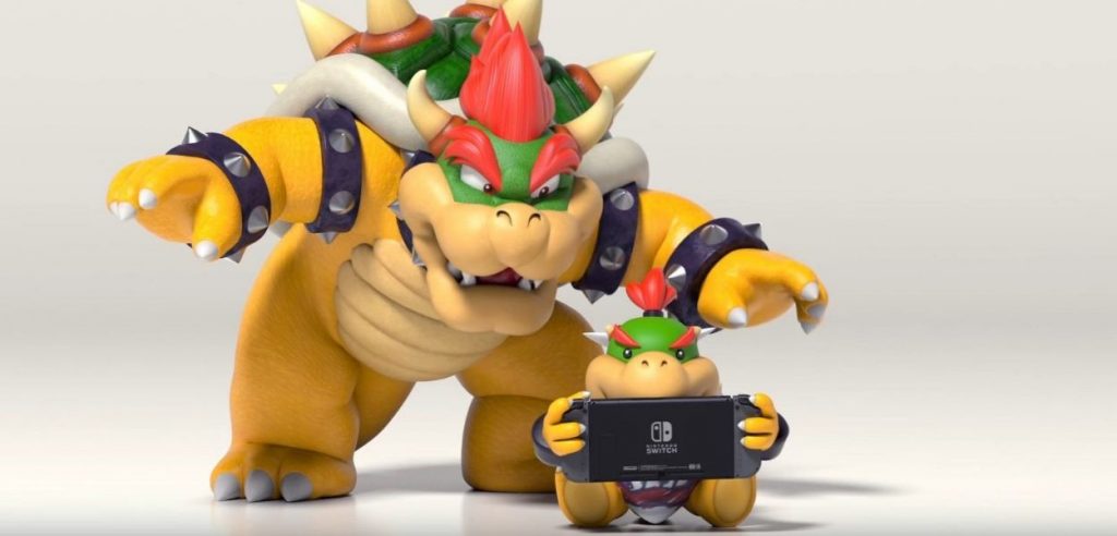 bowser e bowser junior con la switch
