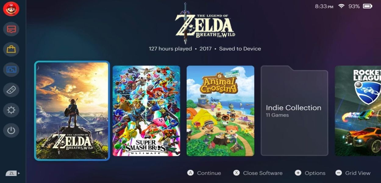 Un fan ridisegna l'interfaccia grafica di Nintendo Switch