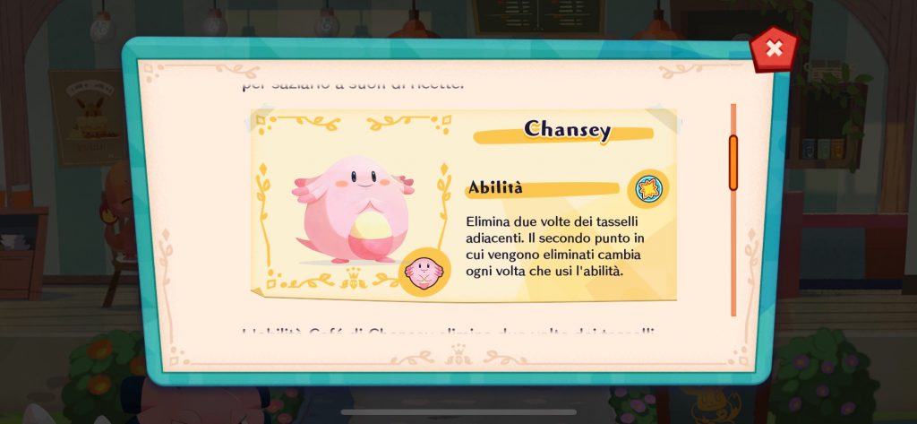 Chansey torna al bancone di Pokémon Café Mix, con la possibilità di diventare un membro dello staff.