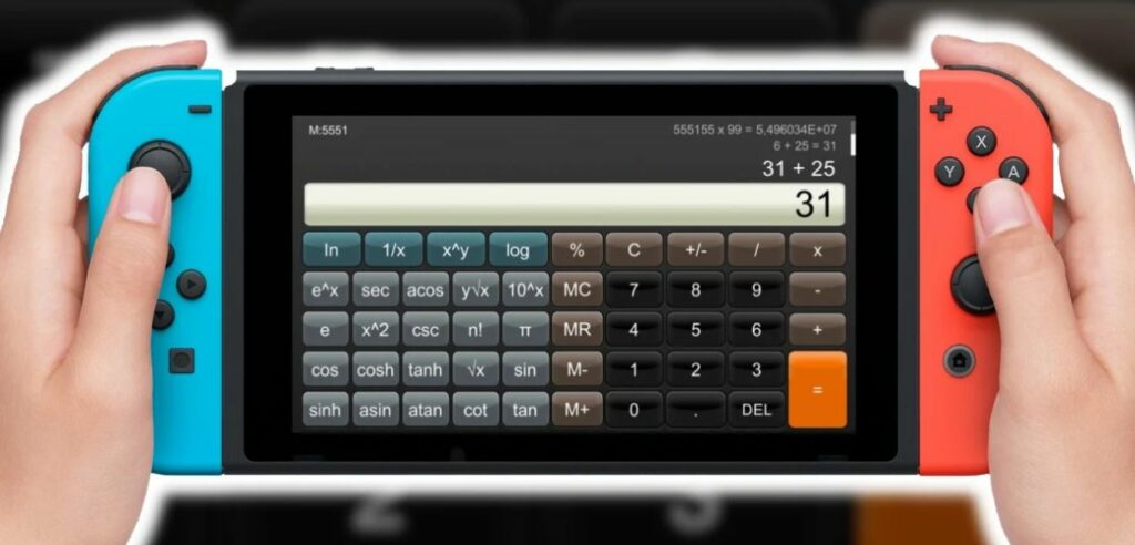 calcolatrice nintendo switch