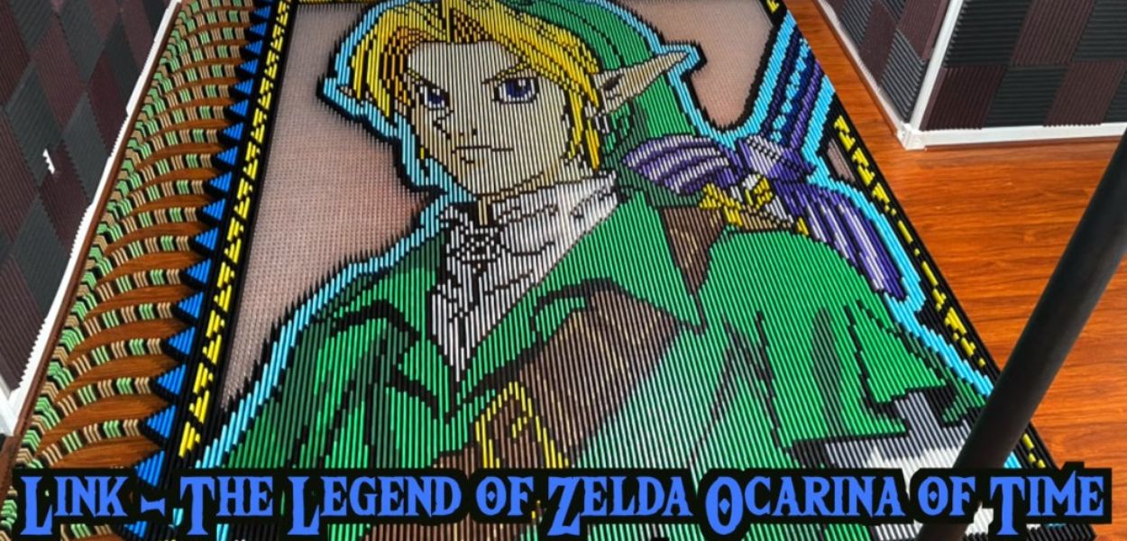 Un enorme domino celebra The Legend of Zelda: Ocarina of Time