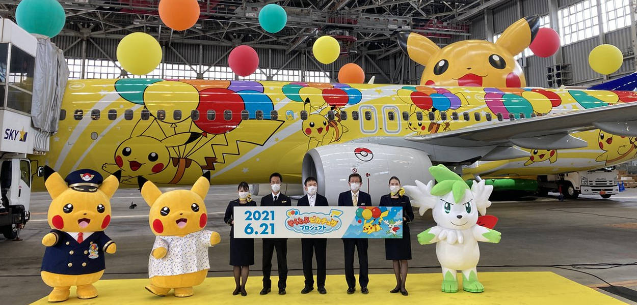 Svelato il nuovo aereo dei Pokémon: in Giappone si volerà con i Jet di Pikachu