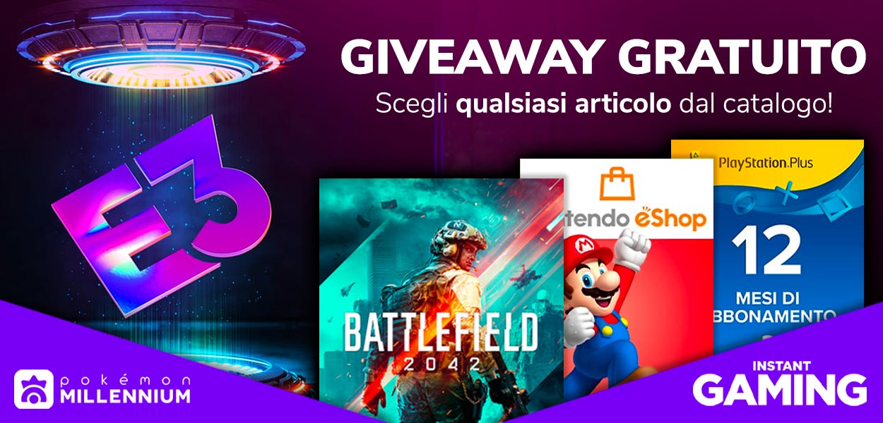 GIVEAWAY E3 2021: ricevi gratis qualsiasi videogioco, credito o abbonamento online!