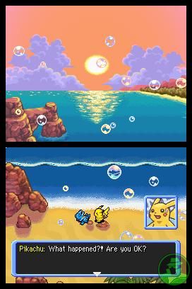 Spiaggia luogo d'incontro fra il giocatore e il compagno in Pokémon Mystery Dungeon: Esploratori del Cielo, valori dell'amicizia