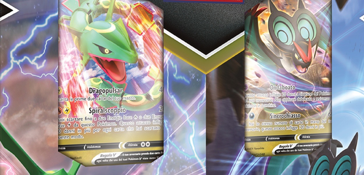 Annunciati i mazzi Lotte V di Rayquaza e Noivern del GCC Pokémon