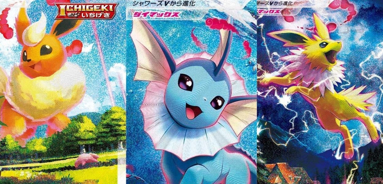 Le carte promozionali di Flareon, Vaporeon e Jolteon protagoniste di una lotteria