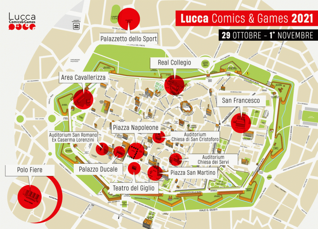 mappa Lucca Comics & Games 2021