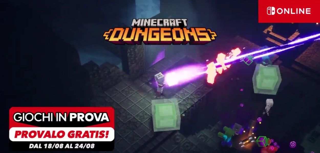 Minecraft Dungeons In Prova Gratuita Per Gli Abbonati Di Nintendo Switch Online Pokemon Millennium