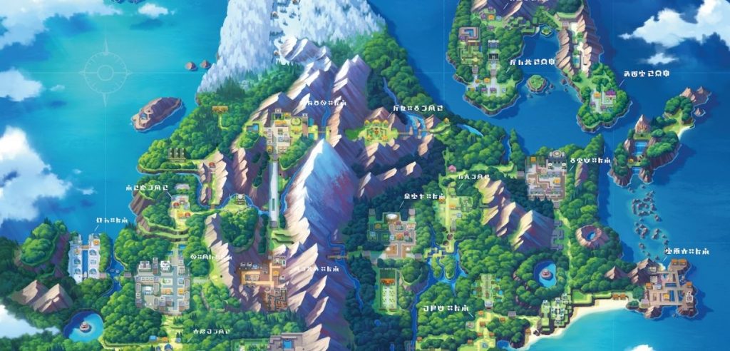 Pokémon Diamante Lucente mappe