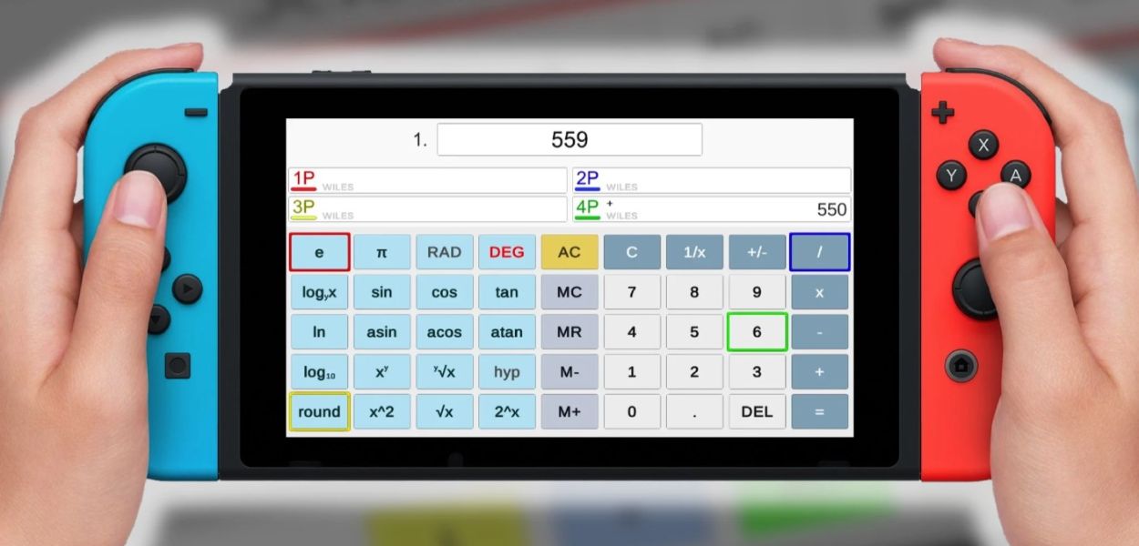 La calcolatrice diventa un gioco competitivo su Nintendo Switch