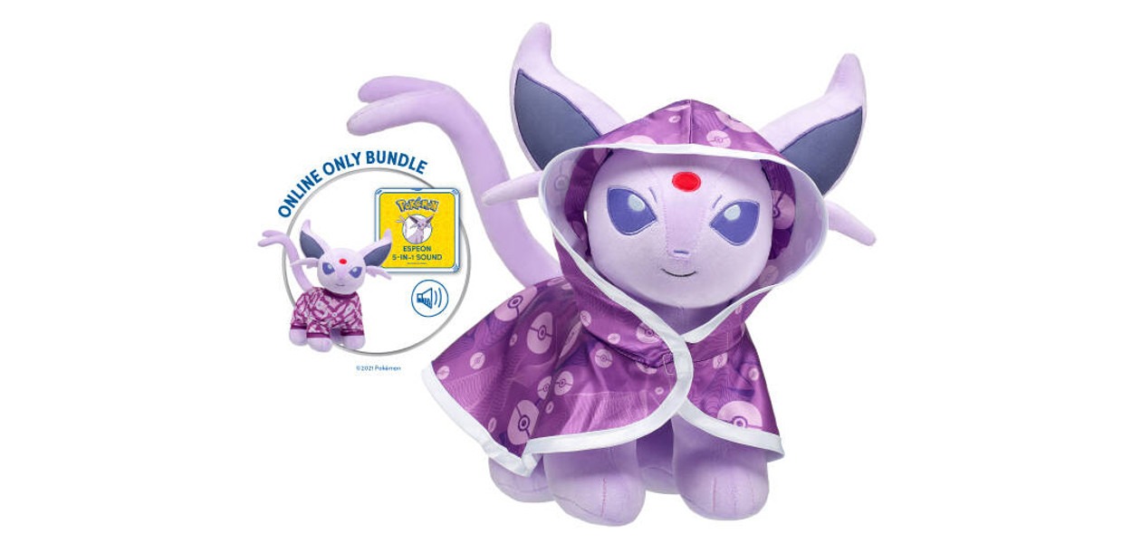 Il peluche di Espeon arriva da Build-A-Bear