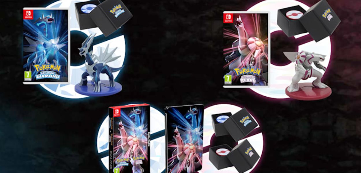Pokémon Diamante e Perla: steelbook, statuetta e spilla come bonus preordine del Nintendo Store UK
