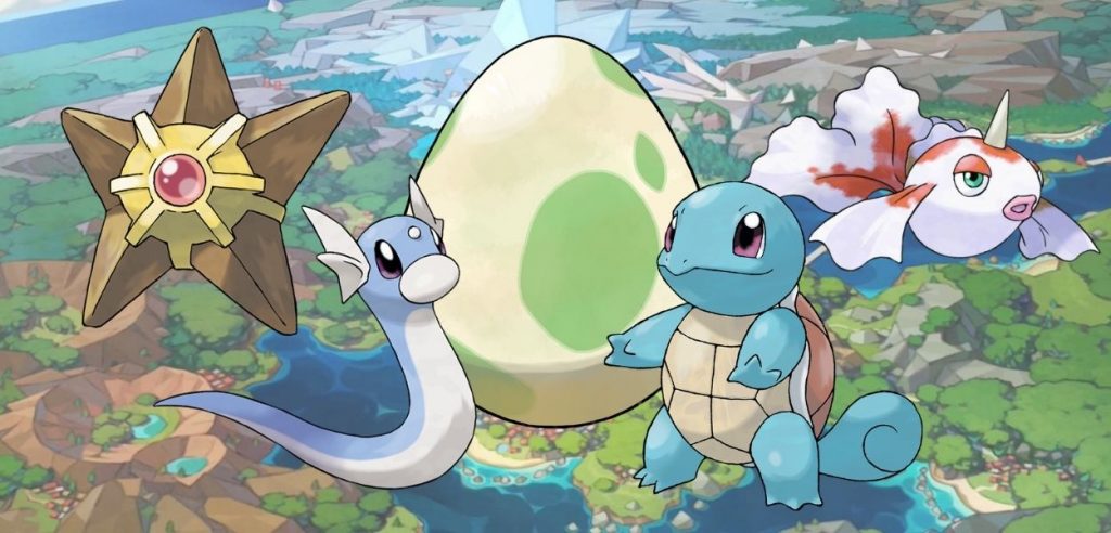 Pokémon Masters EX Squirtle Dratini Staryu Goldeen