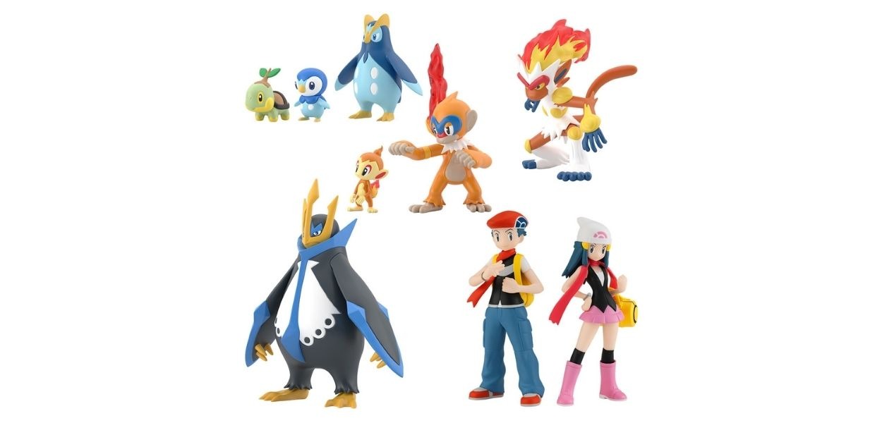 Bandai svela la nuova serie di figure Pokémon in scala di Sinnoh