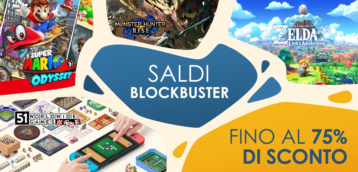 Sconti fino al 75% con i Saldi Blockbuster del Nintendo eShop