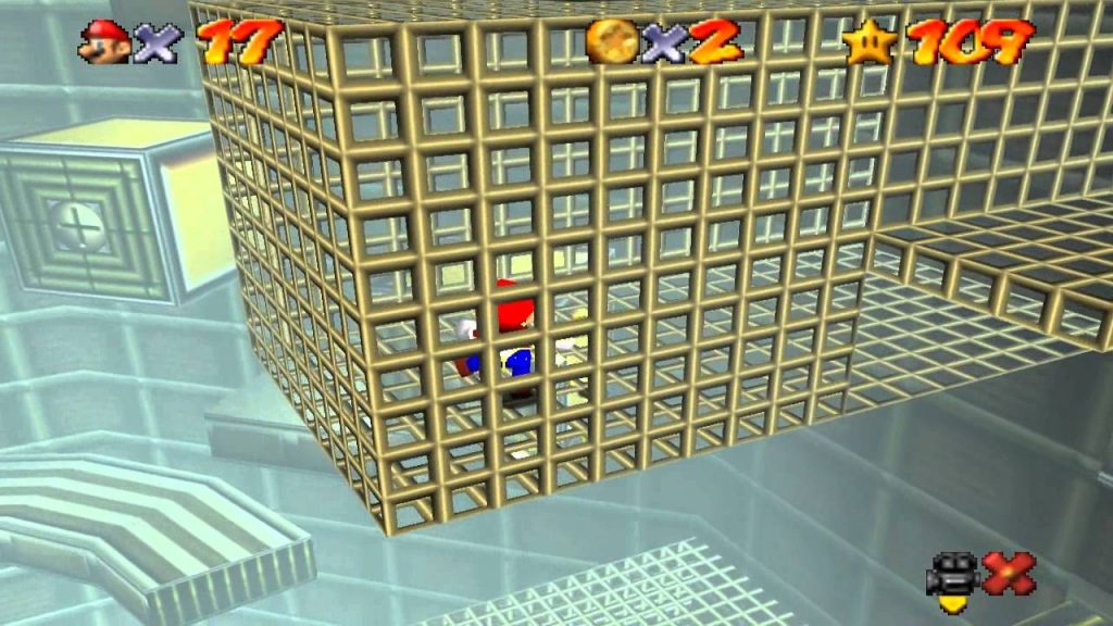 Un glitch di Super Mario 64 causato dallo spazio.