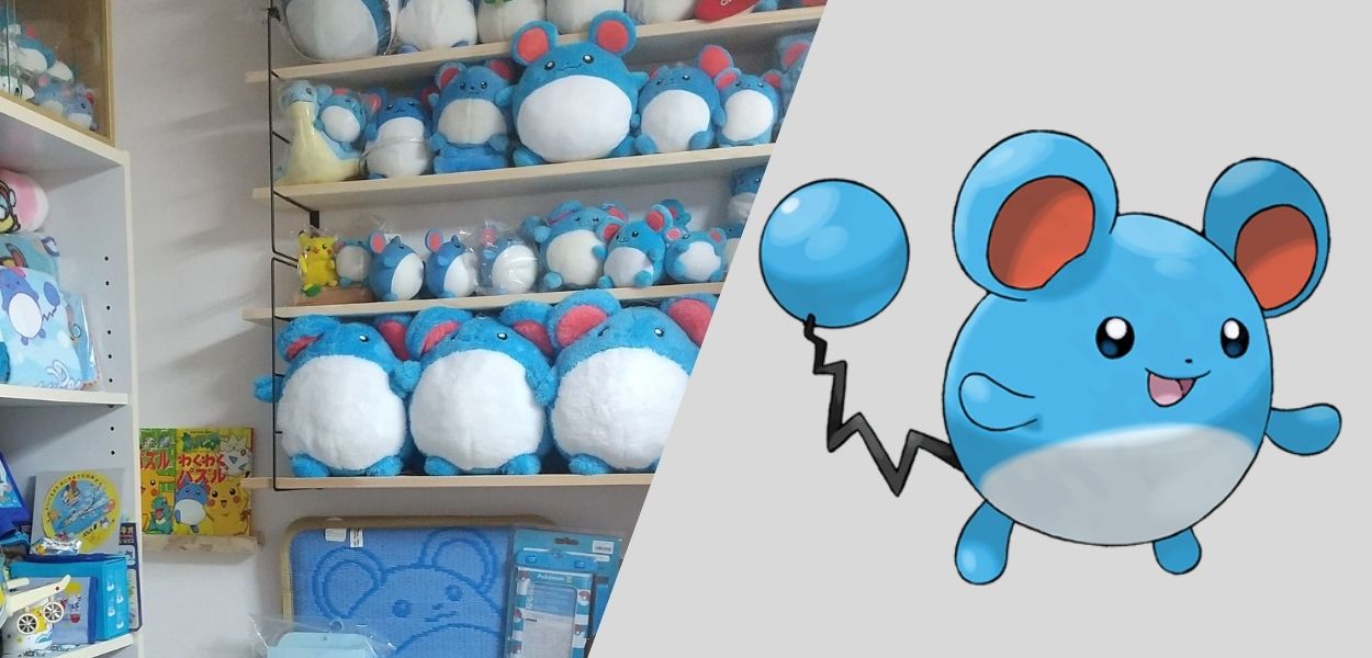 Un fan giapponese ha collezionato centinaia di gadget di Marill