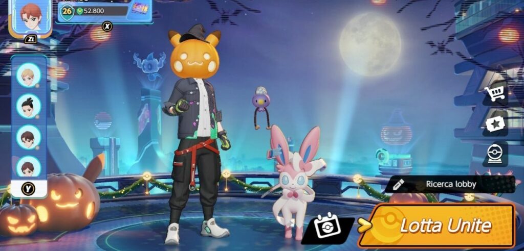 Pokémon Unite interfaccia