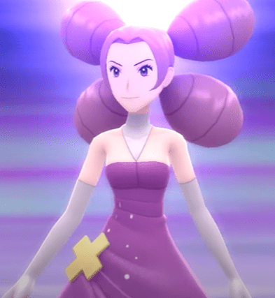 Fannie, specialista di Tipo Spettro tra i Capipalestra di Pokémon Diamante Lucente e Perla Splendente.