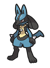 Lucario, uno dei Pokémon dei Capipalestra di Pokémon Diamante Lucente e Perla Splendente.