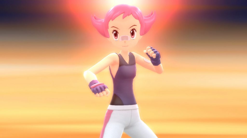 Marzia, uno dei Capipalestra in Pokémon Diamante Lucente e Perla Splendente.