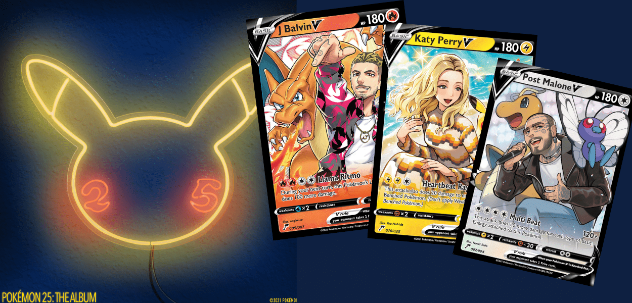 Le carte Pokémon di Katy Perry e degli artisti di Musica P25 non verranno distribuite