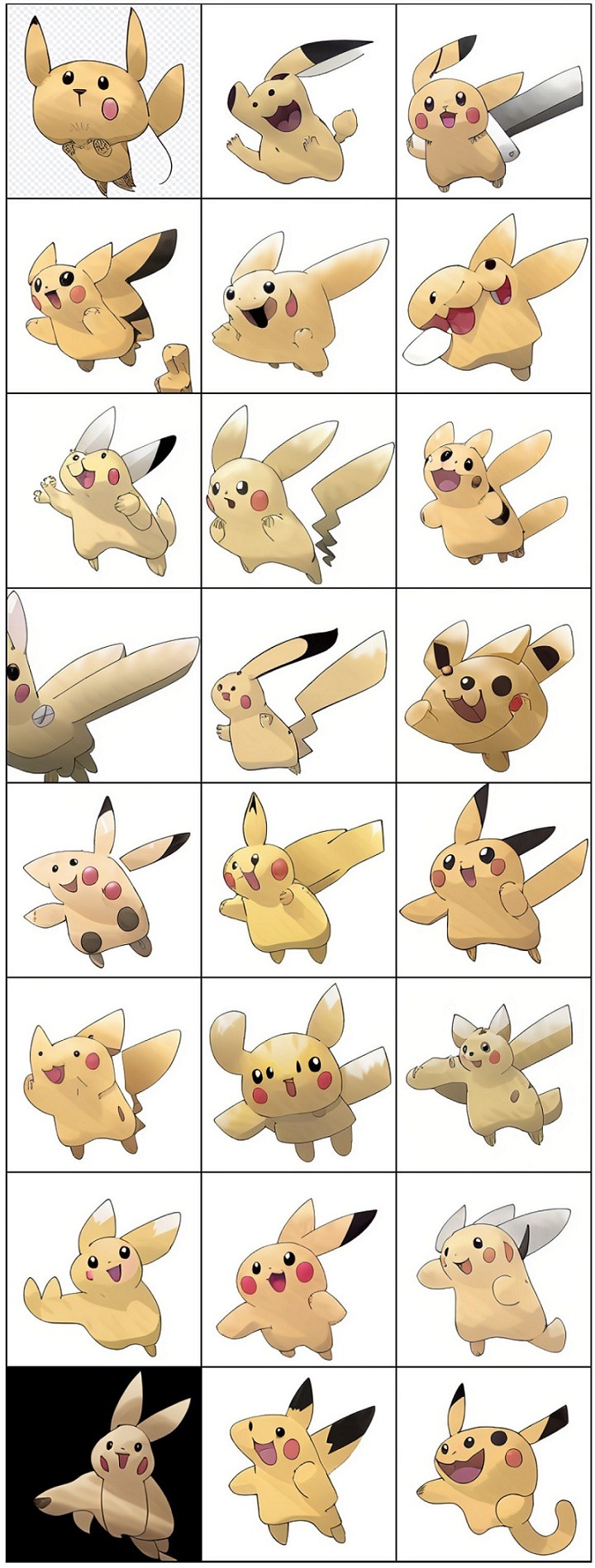 Un fan crea nuove versioni di Pikachu con il machine learning - Pokémon ...