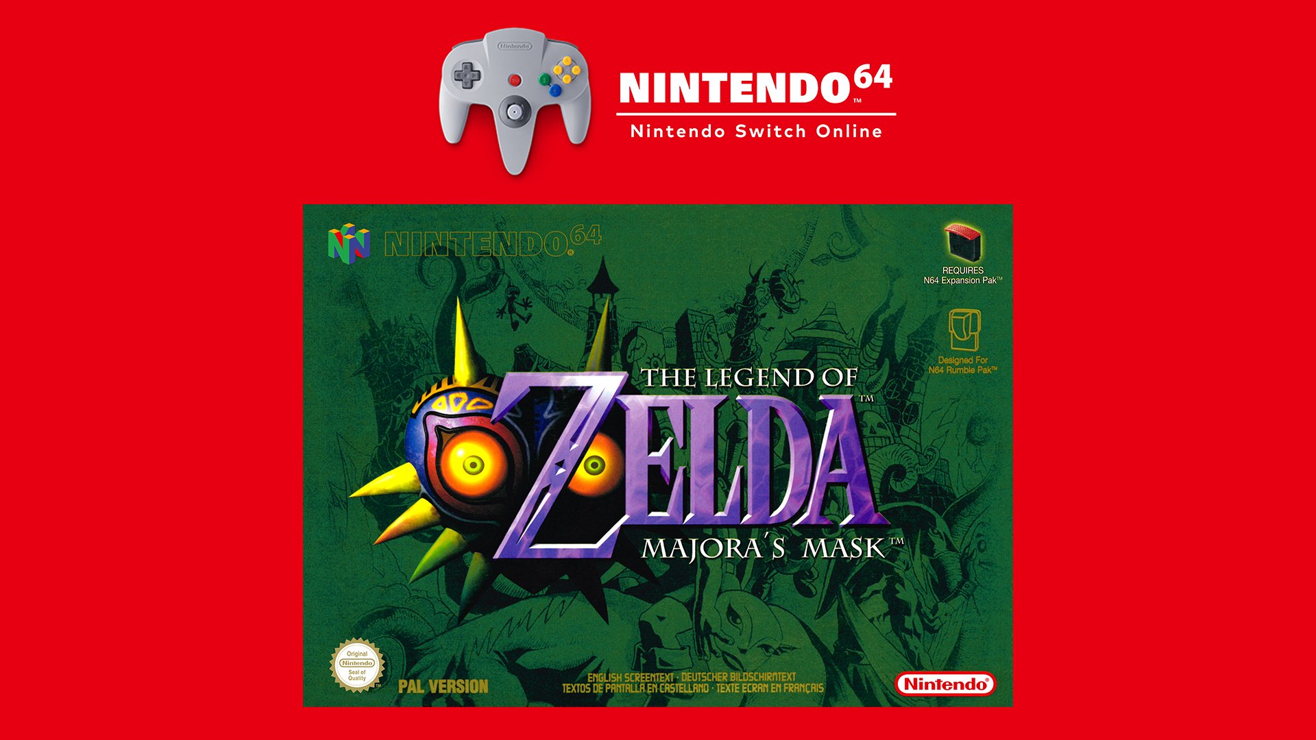 The Legend of Zelda: Majora's Mask arriverà presto sul Nintendo Switch Online