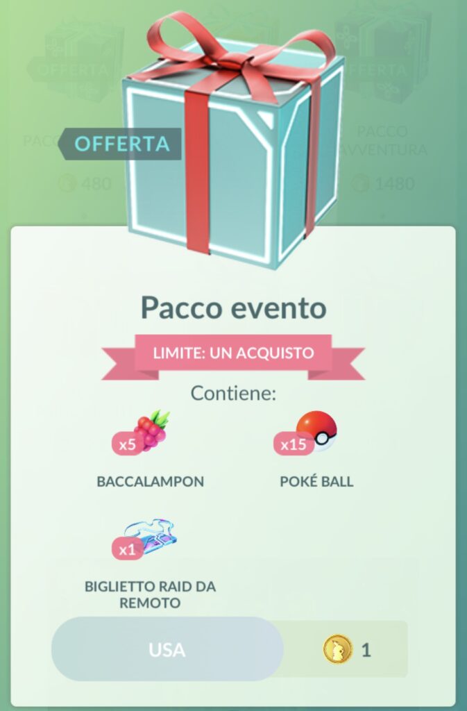 Pacco evento Pokémon GO 1 Pokémoneta