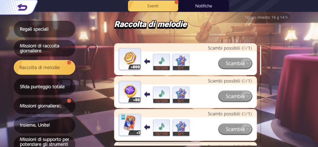 Raccolta melodie Pokémon Unite missioni